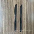 Calheres de talheres pretos personalizados faca descartável biodegradável